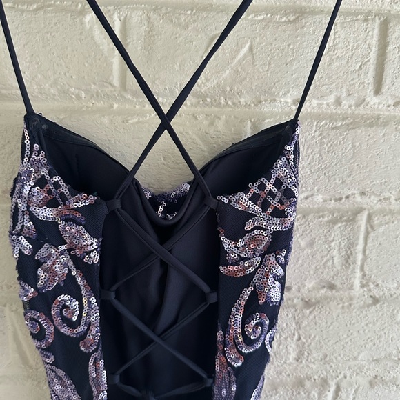 Windsor Purple and light purple Silver Patterned Dress - Picture 5 of 7